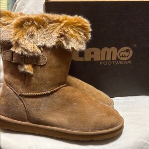 Lamo Chestnut Faux Fur Boots
